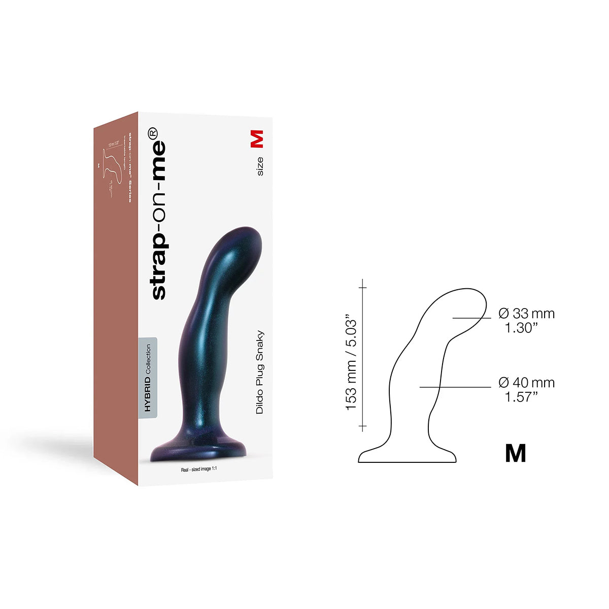Strap-On-Me Snaky Medium Dildo Plug Hybrid