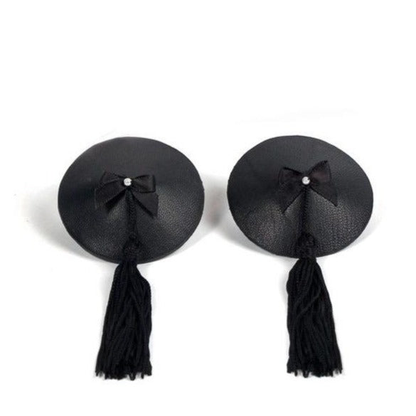 Bijoux Satin and Vegan Leather Burlesque Pasties