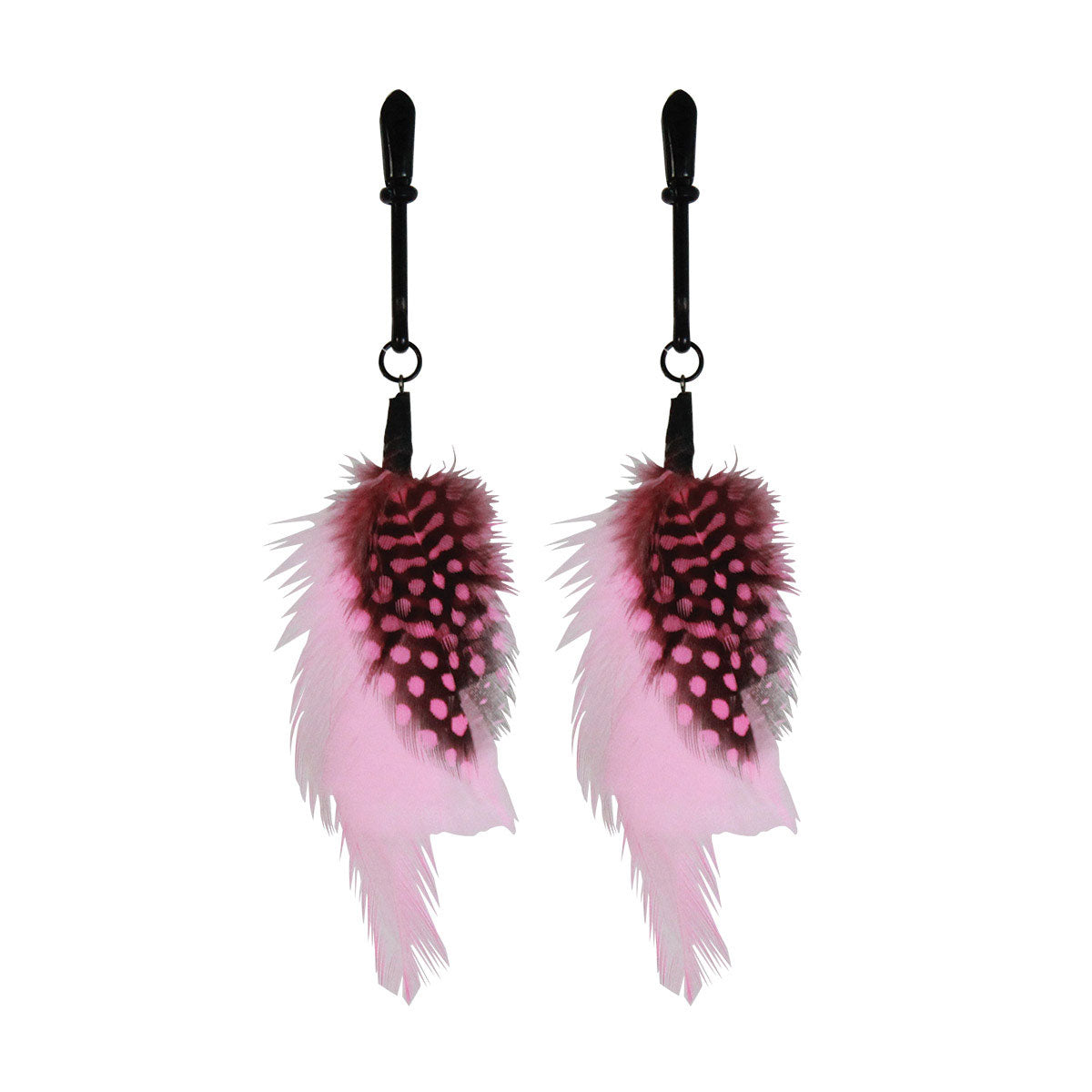 Pink Feather Nipple Clamps