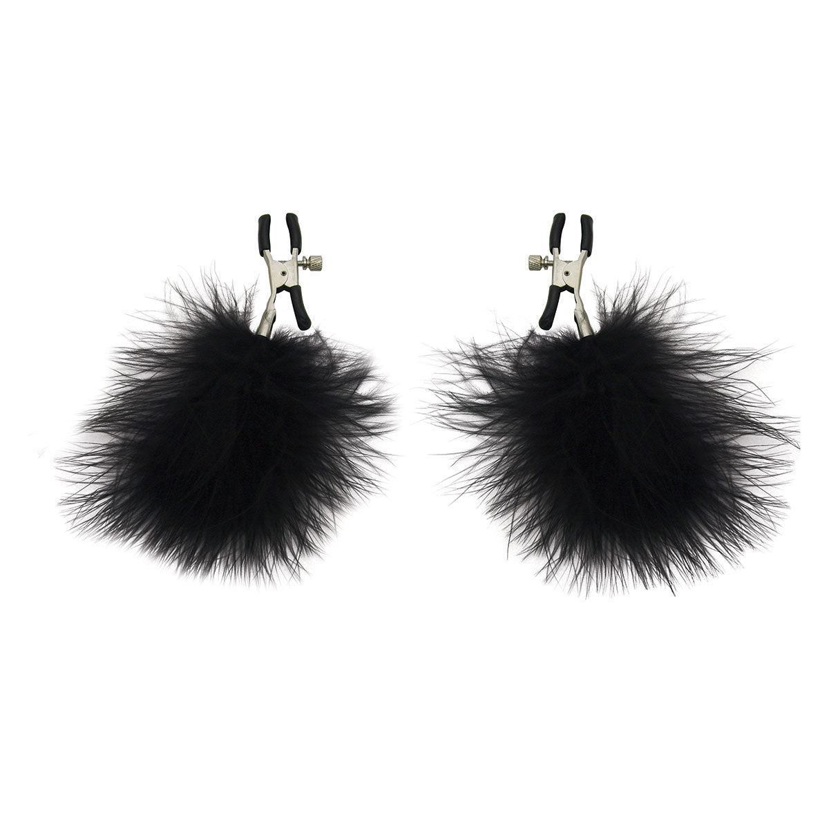 Black Feathered Nipple Clamps