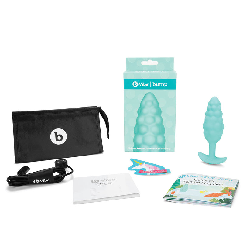 B-Vibe Bump Texture Vibrating Butt Plug Small