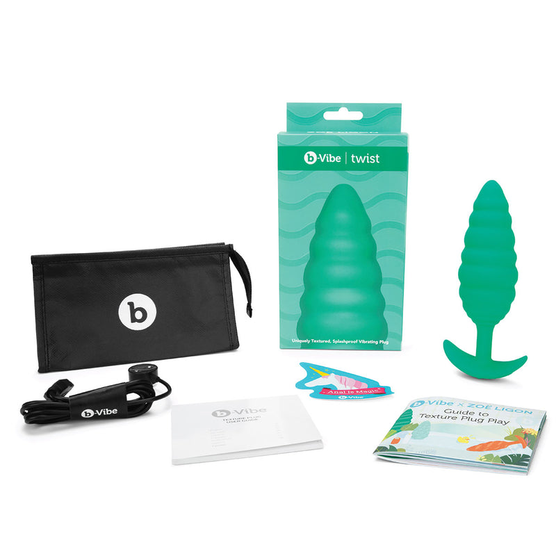 b-Vibe Twist Large Vibrating Texture Plug | Delicto b-Vibe Twist Large Vibrating Texture Plug | Delicto