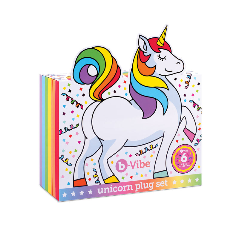 B-Vibe Unicorn Butt Plug Set