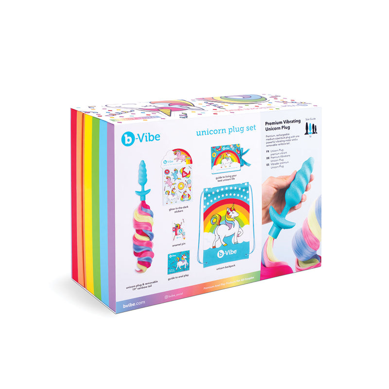 B-Vibe Unicorn Butt Plug Set