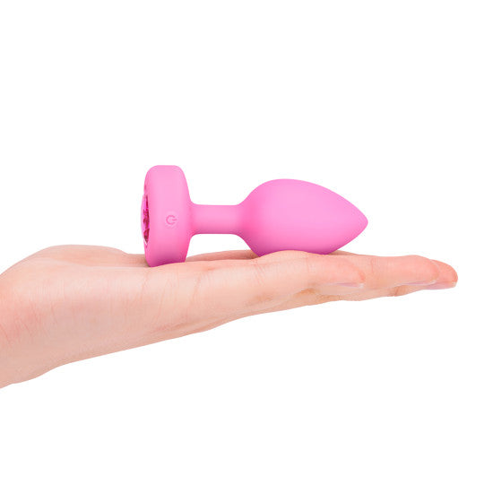 B-Vibe Vibrating Heart Plug Pink Topaz