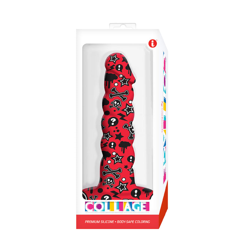 Collage Tattooed Silicone Dildo