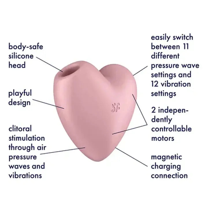 Satisfyer Cutie Heart Air Pulse Stimulator + Vibrator